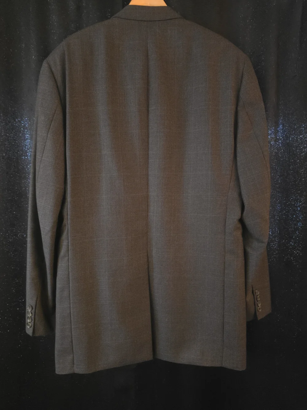 Brooks Brothers 346 Blazer Jacket 44R 2 Button Wool Black Houndstooth